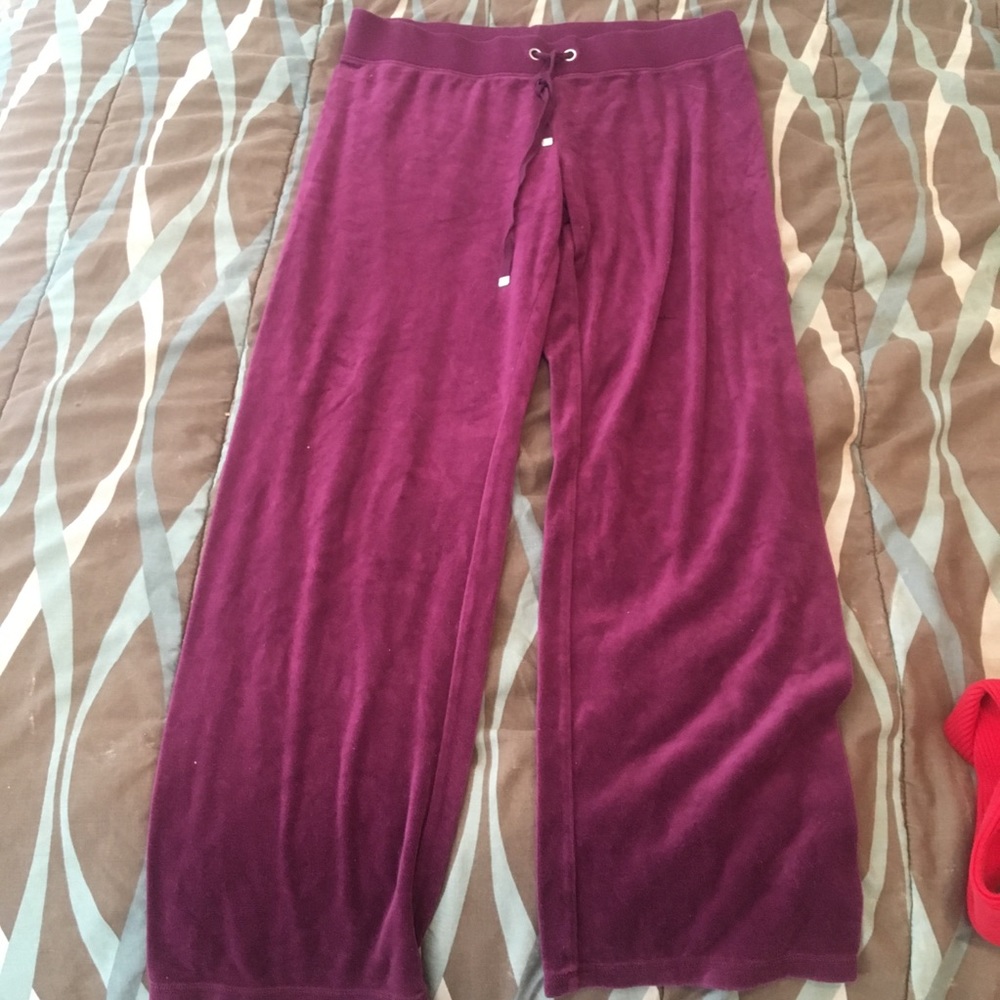 victoria’s secret velour sweatpants purple plum